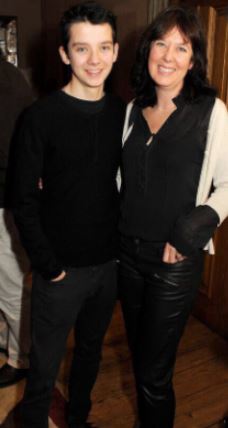 Asa Butterfield with his mother Jacqueline Farr